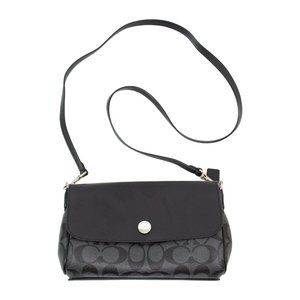 Coach F59534 Reversible Black / Ivory Crossbody Clutch